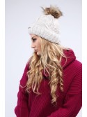 Beige women\'s winter hat C12 - Online store - Boutique